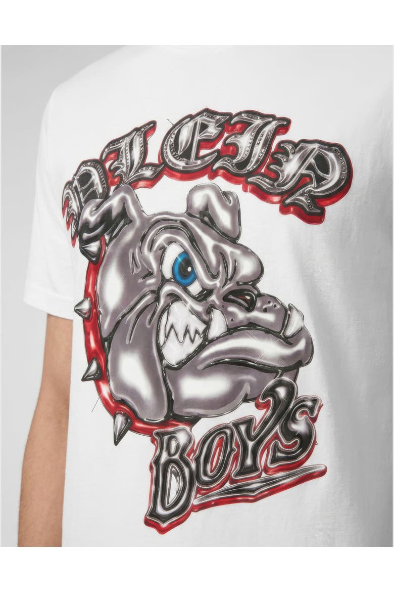 Jersey T-Shirt Bulldog Plein Boys Men, Alternate, color, white