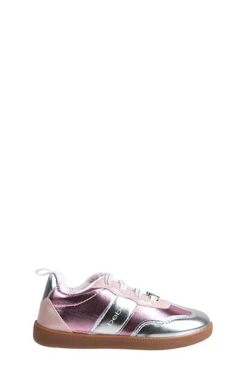Bebe Kids' Metallic Sneaker In Pink Multi