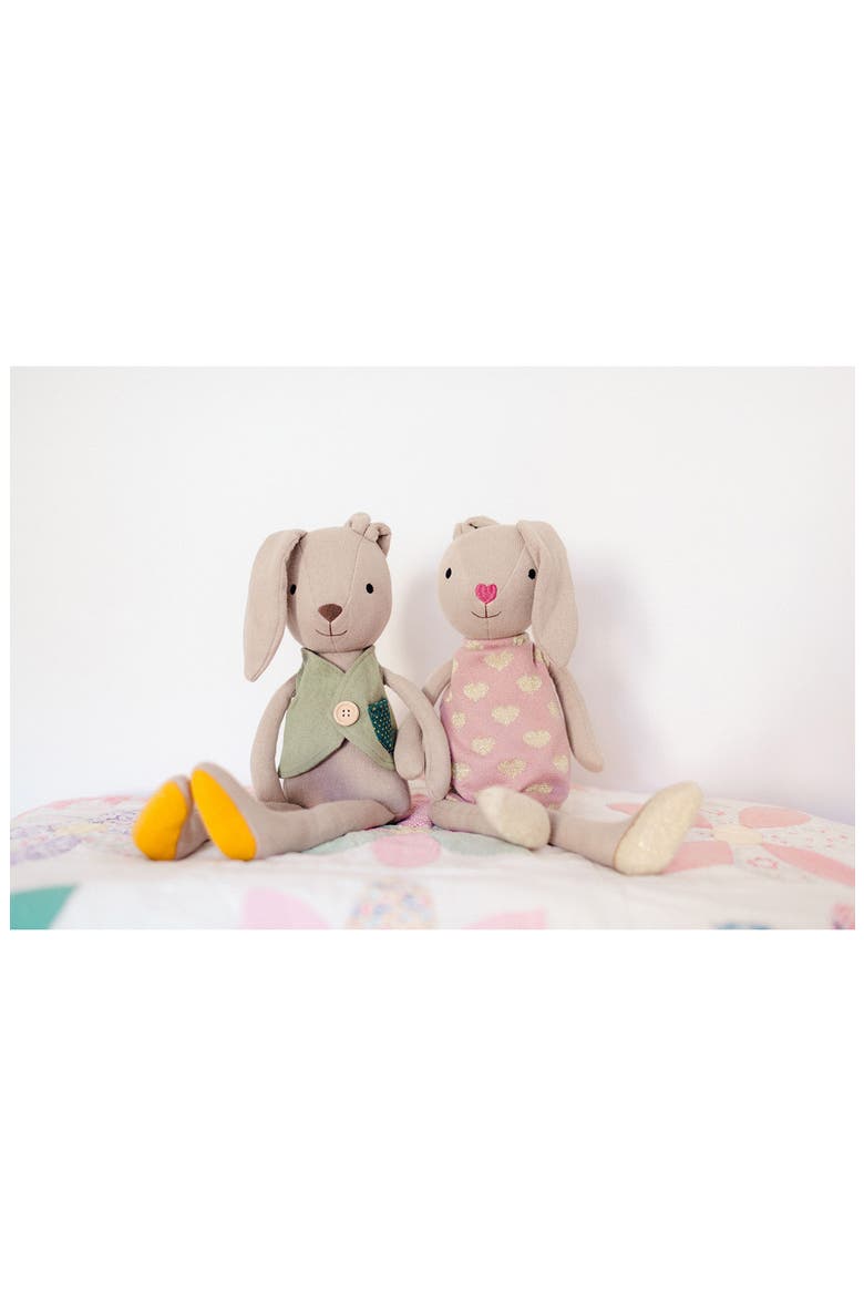 Luella Plush Bunny Stuffed Animal, Alternate, color, WHITE