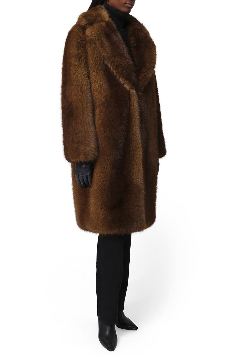 Apparis Steffi Faux Fur Coat, Alternate, color, Mink