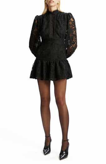 Bardot Remy Embroidered Lace Long Sleeve Minidress
