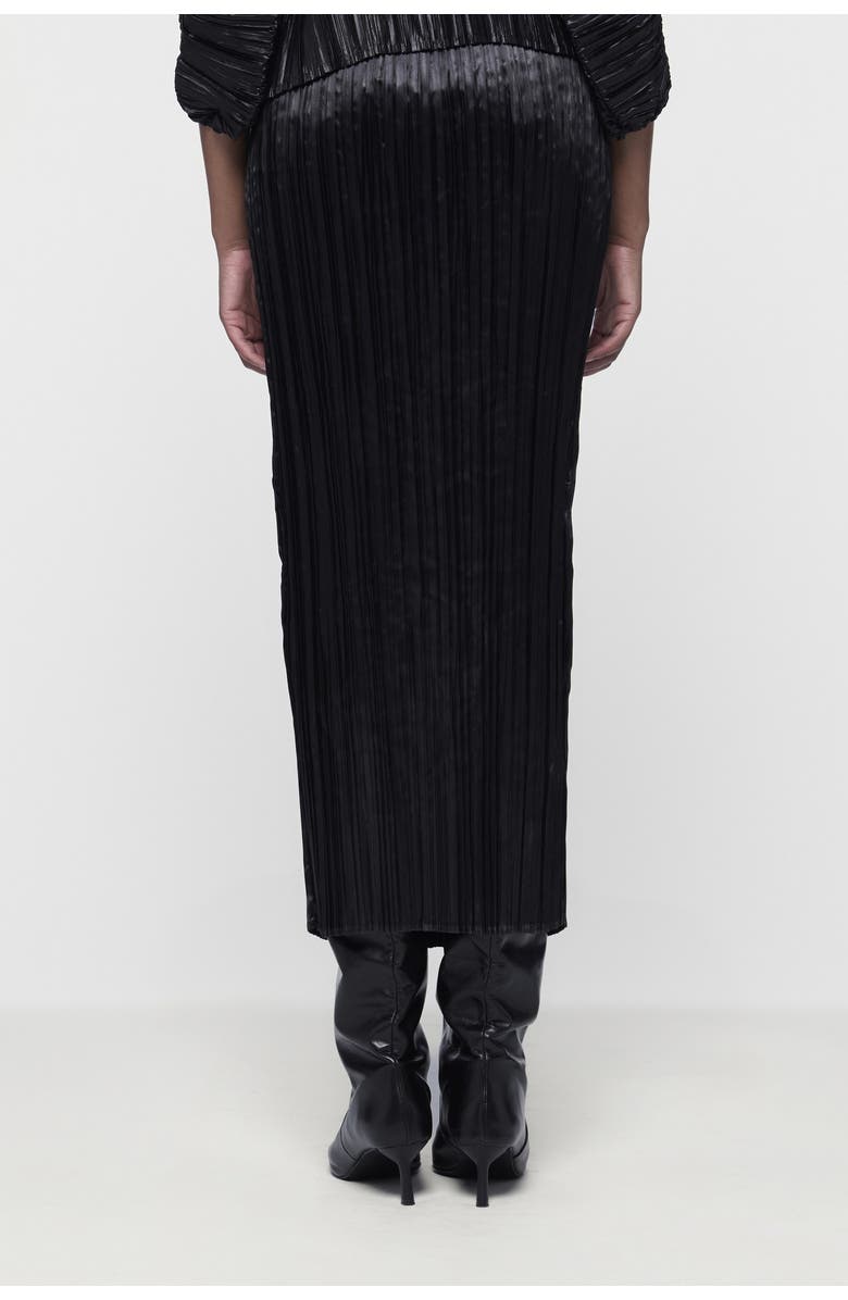 Leem Fitted Plisse Skirt, Alternate, color, Black