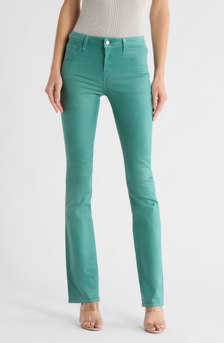 L'AGENCE Selma High Waist Baby Boot Jeans, Main, color, Green Jasper Coated