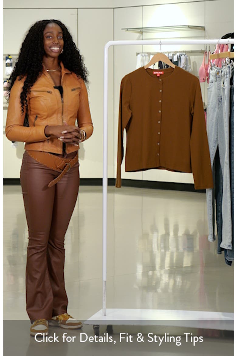 Ribbed Crewneck Cardigan video