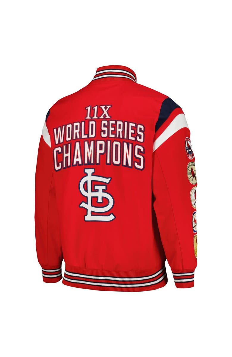 G-III SPORTS BY CARL BANKS Men's G-III Sports by Carl Banks Red St. Louis Cardinals Quick Full-Snap Varsity Jacket, Alternate, color, 