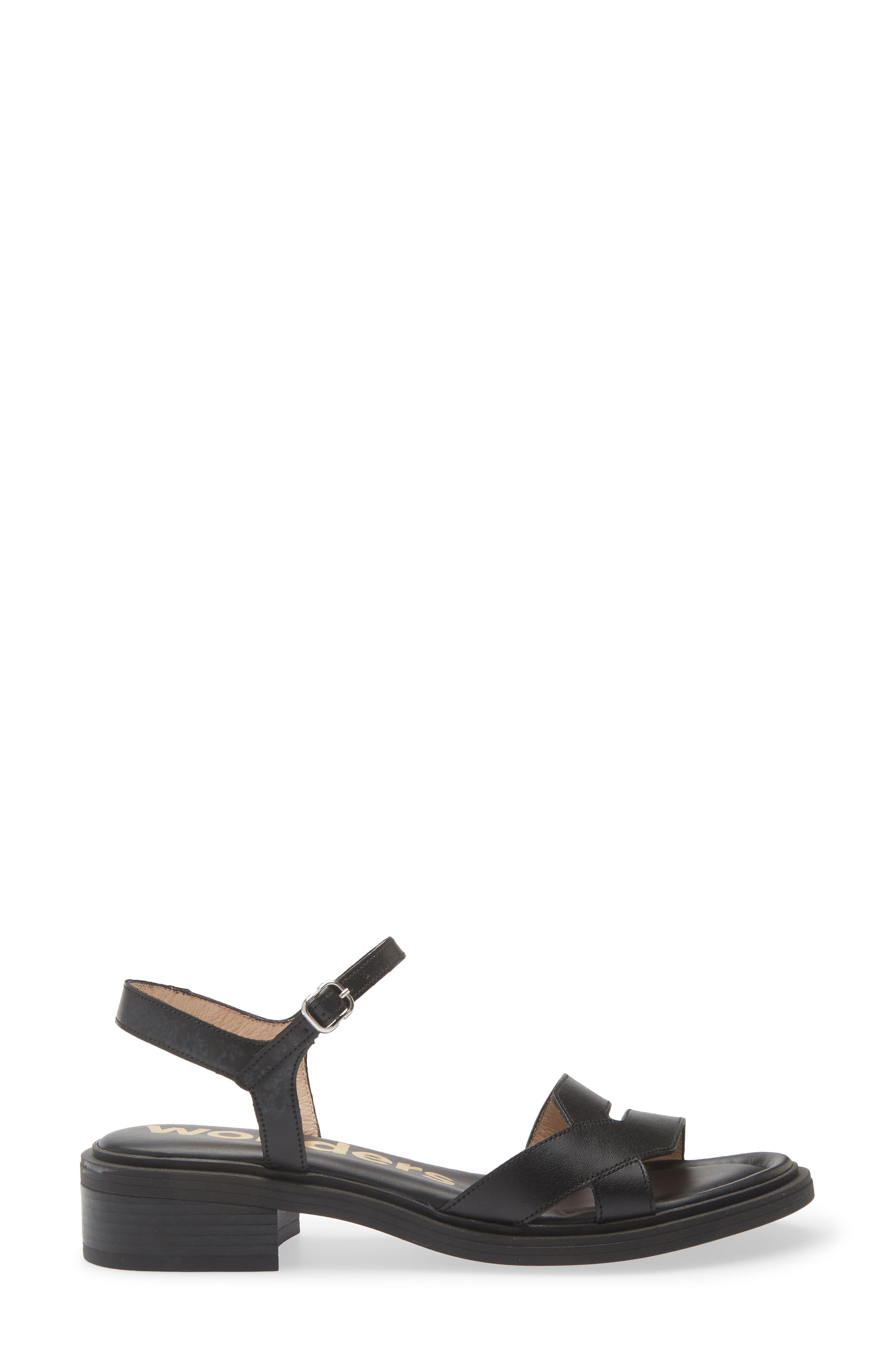 Wonders Ankle Strap Slide Sandal, Alternate, color, Tokat Black
