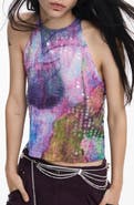 Desigual Sequin Sleeveless Top