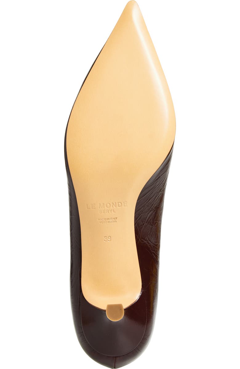 Le Monde Beryl Babouche Kitten Heel Pump, Alternate, color, Aubergine