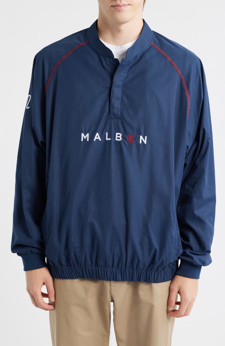 Malbon Golf Clot Wind Shirt, Main, color, Navy