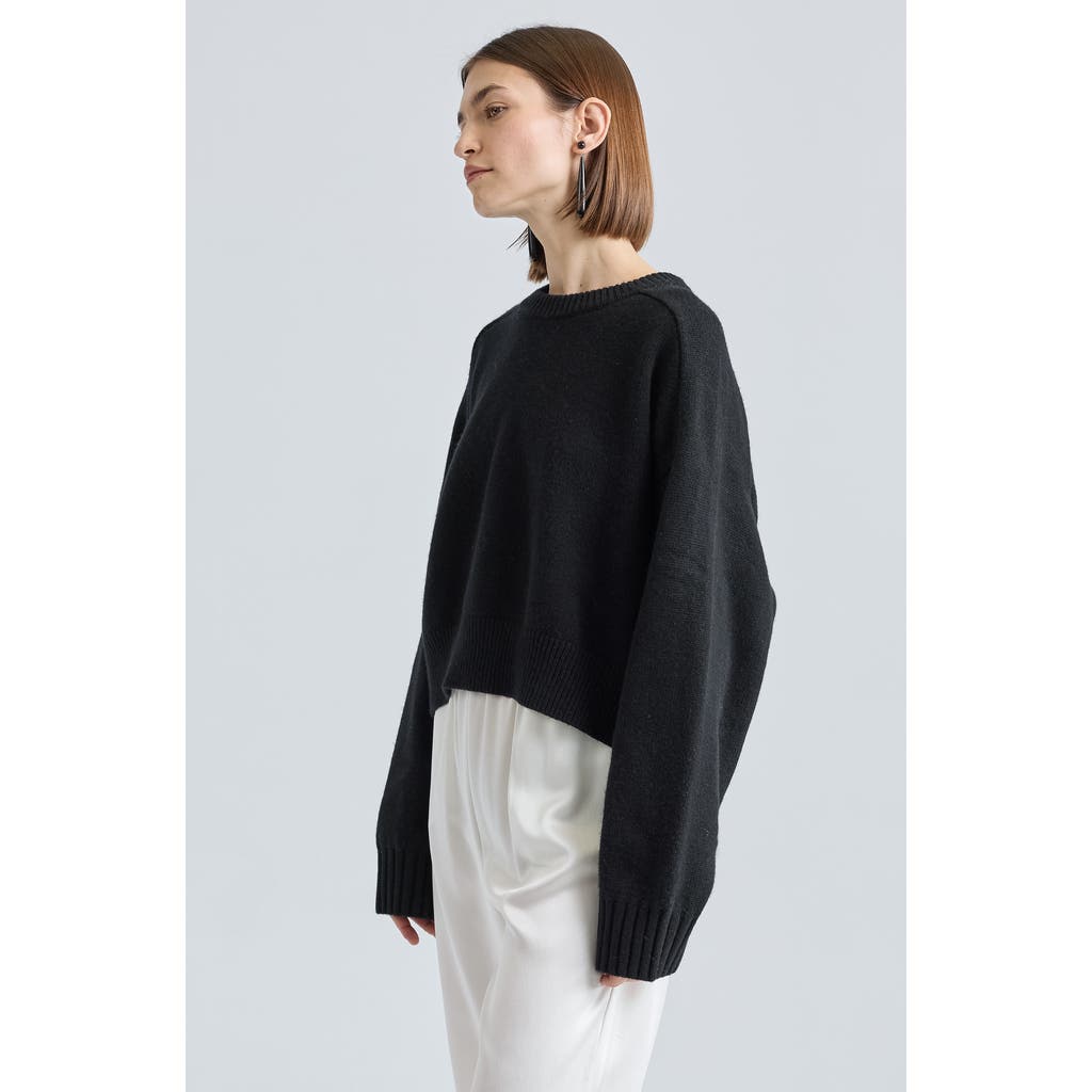 Almina Concept Cropped Wool Sweater in Black  product