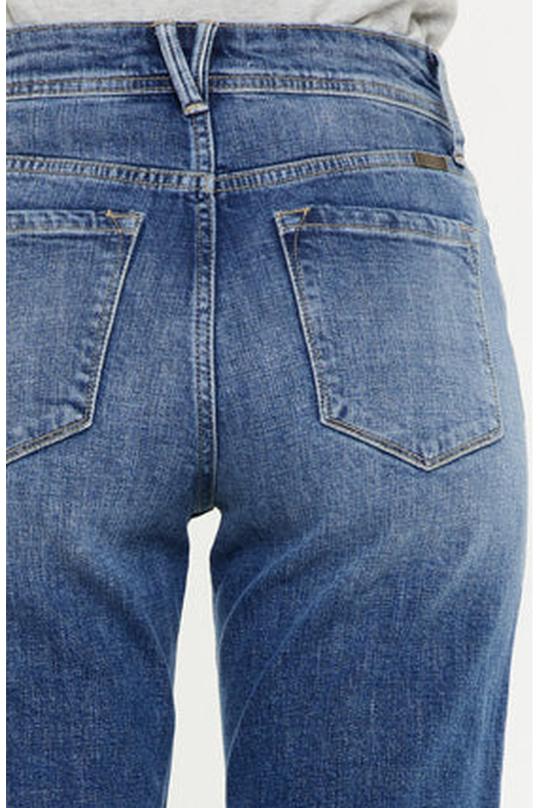 Nancy Essentials High Rise Slim Straight Leg Jeans, Alternate, color, Medium Wash