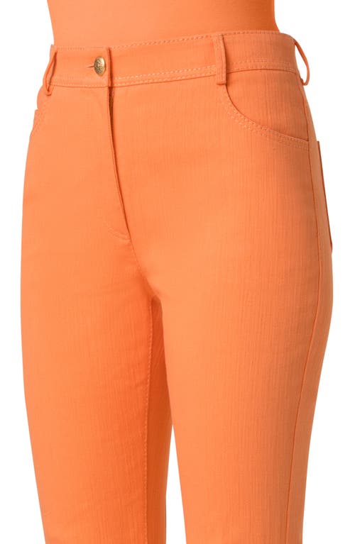 Akris Punto Cali Stretch Denim Crop Bootcut Jeans In Peach