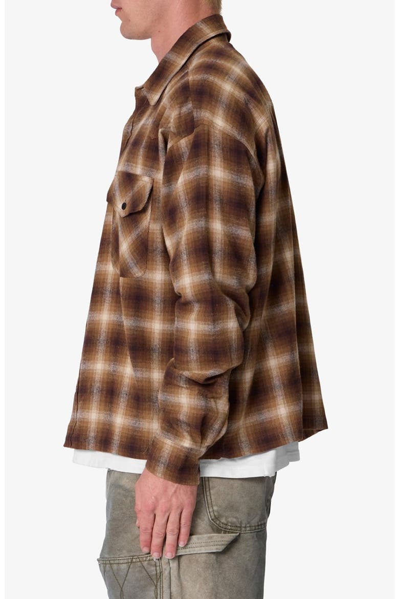 Western Cotton Flannel Shirt, Alternate, color, BROWN