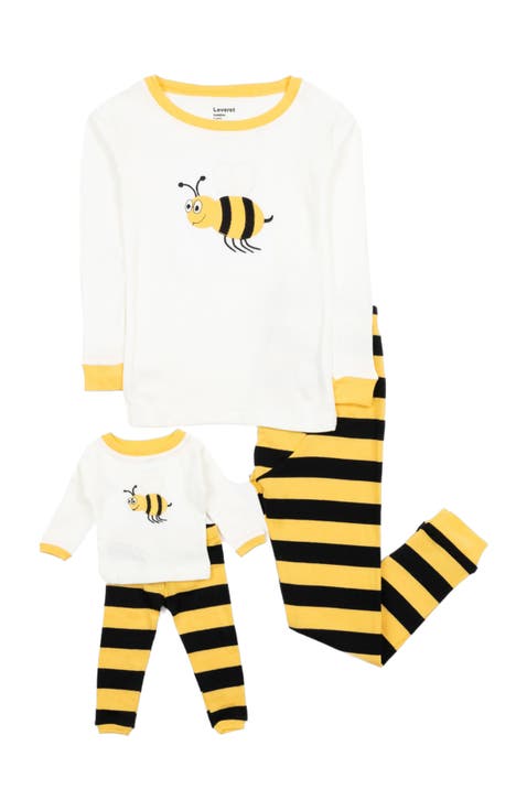 Girls Matching Doll Printed Cotton Pajamas, Animal & Seasonal Prints (Toddler, Little Kid & Big Kid)