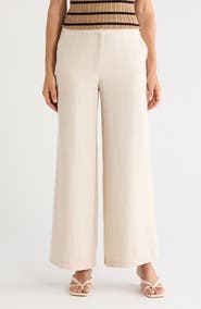 T Tahari Textured Wide Leg Pants