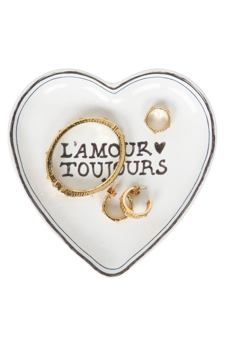 Juliska L
Amour Toujours Heart Shape Plate, Alternate, color, Whitewash/ Black