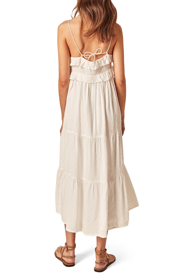 Florian Organic Cotton Midi Sundress, Alternate, color, WHITE