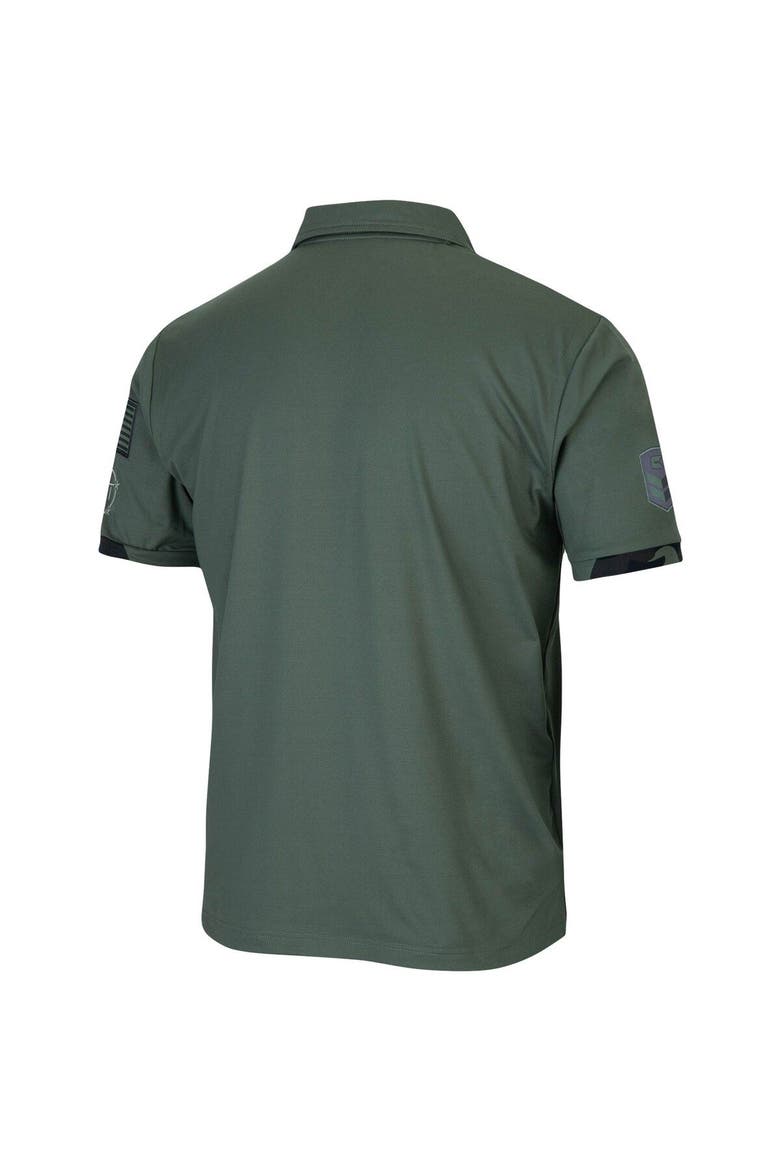 Men's Colosseum Green Virginia Cavaliers OHT Military Appreciation Echo Polo, Alternate, color, Olive