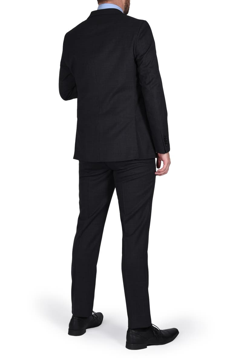 CRICKETEER Birdseye Slim Fit Wool Blend Suit, Alternate, color, Charcoal