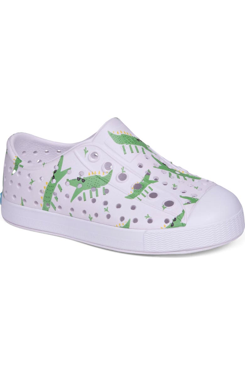 Native Shoes Jefferson Water Friendly Perforated Slip-On, Main, color, White/ Alligators