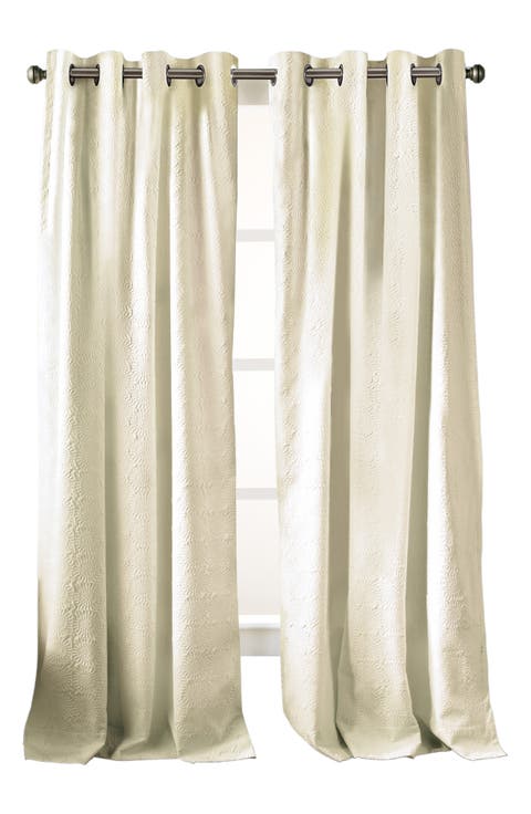 Chrysanthemum Floral Grommet Curtains