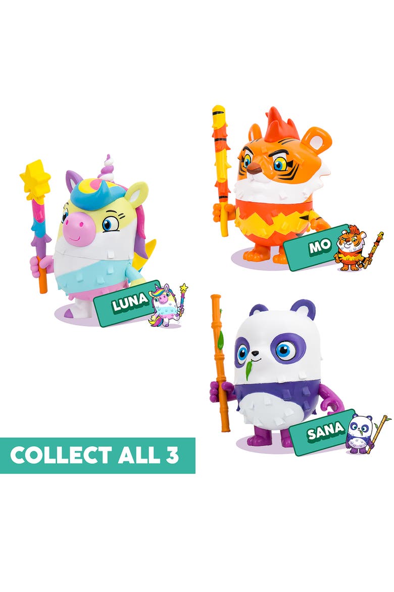 Luna The Unicorn Figure 5 Inch Pinata Character with Stick, Alternate, color, Multicolored