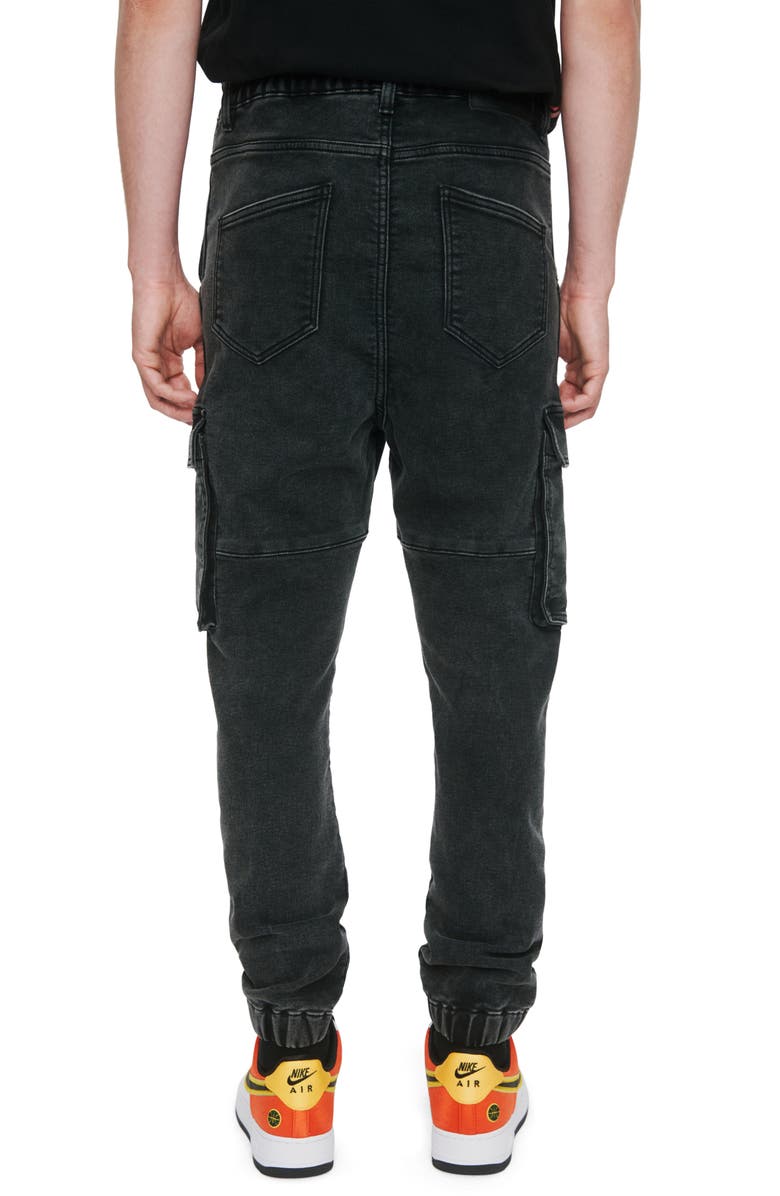 elevenparis Men's Cargo Pocket Denim Joggers, Alternate, color, 