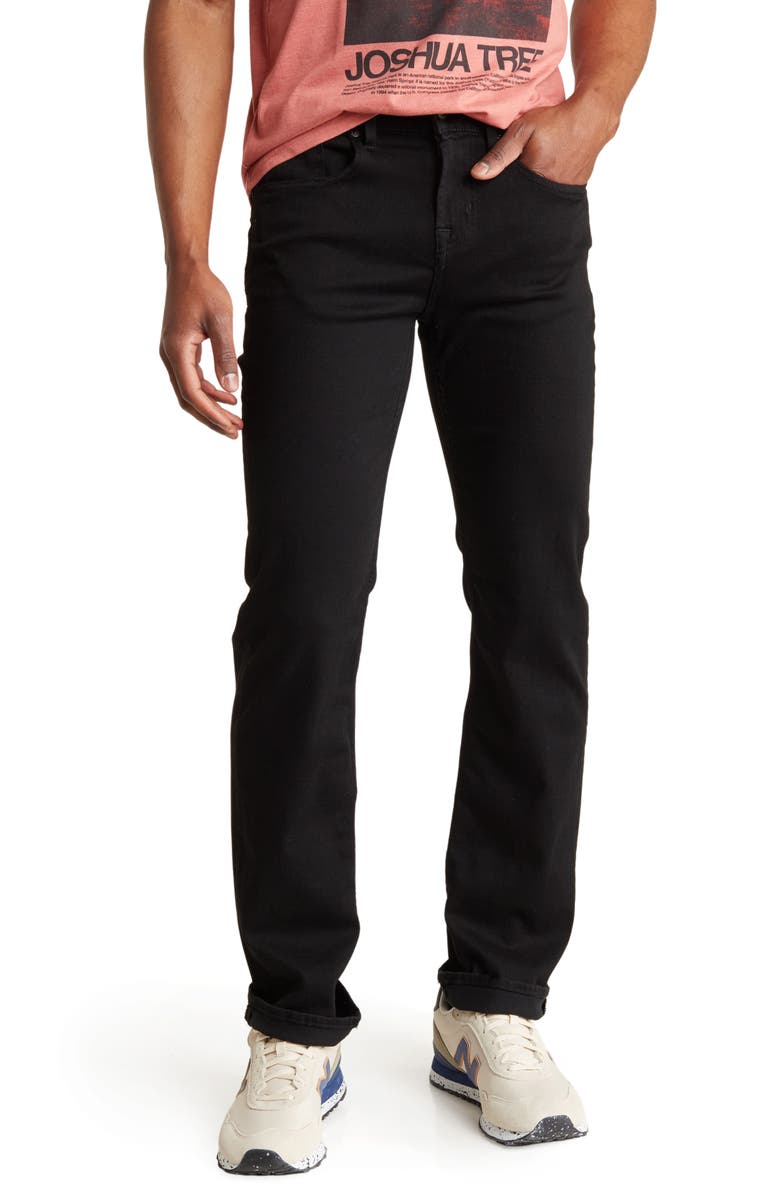 Seven Austyn Relaxed Straight Leg Jeans, Main, color, Blk Onyx