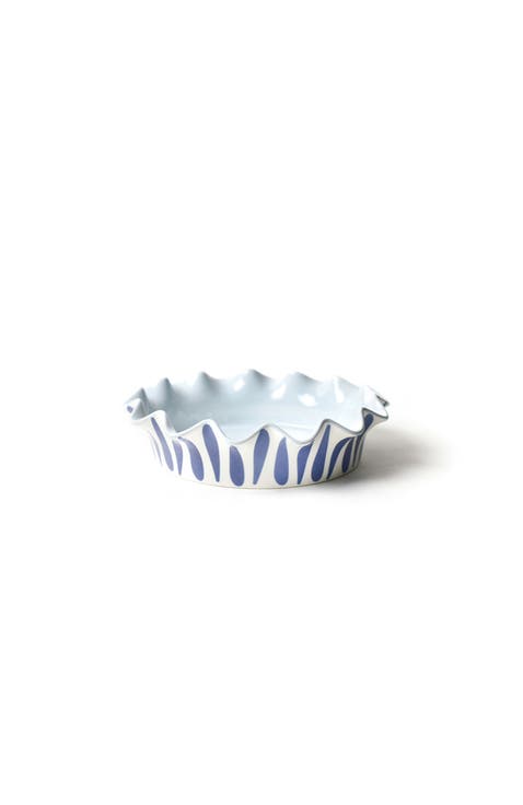 Iris Blue Drop 9 Ruffle Pie Dish