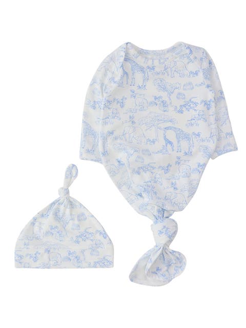 Modal Blend Knotted Sleep Gown & Hat Set