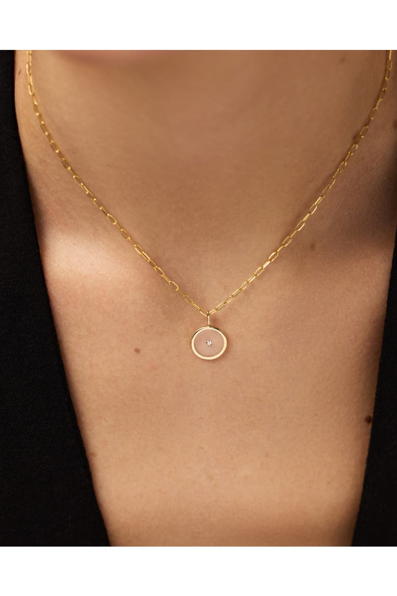 Gold Pendant Necklace - Gold Floating Diamond Large Necklace, Alternate, color, Gold