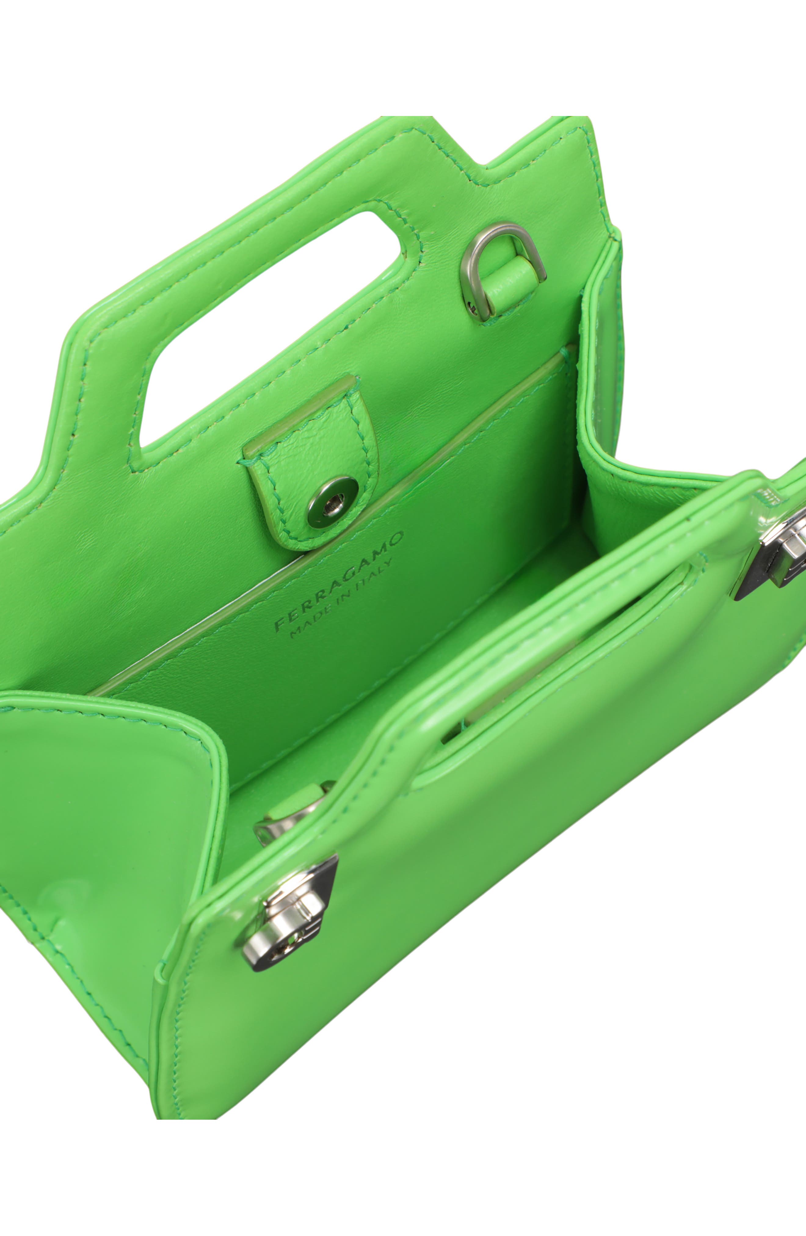 FERRAGAMO Gancio Leather Crossbody Bag, Alternate, color, 