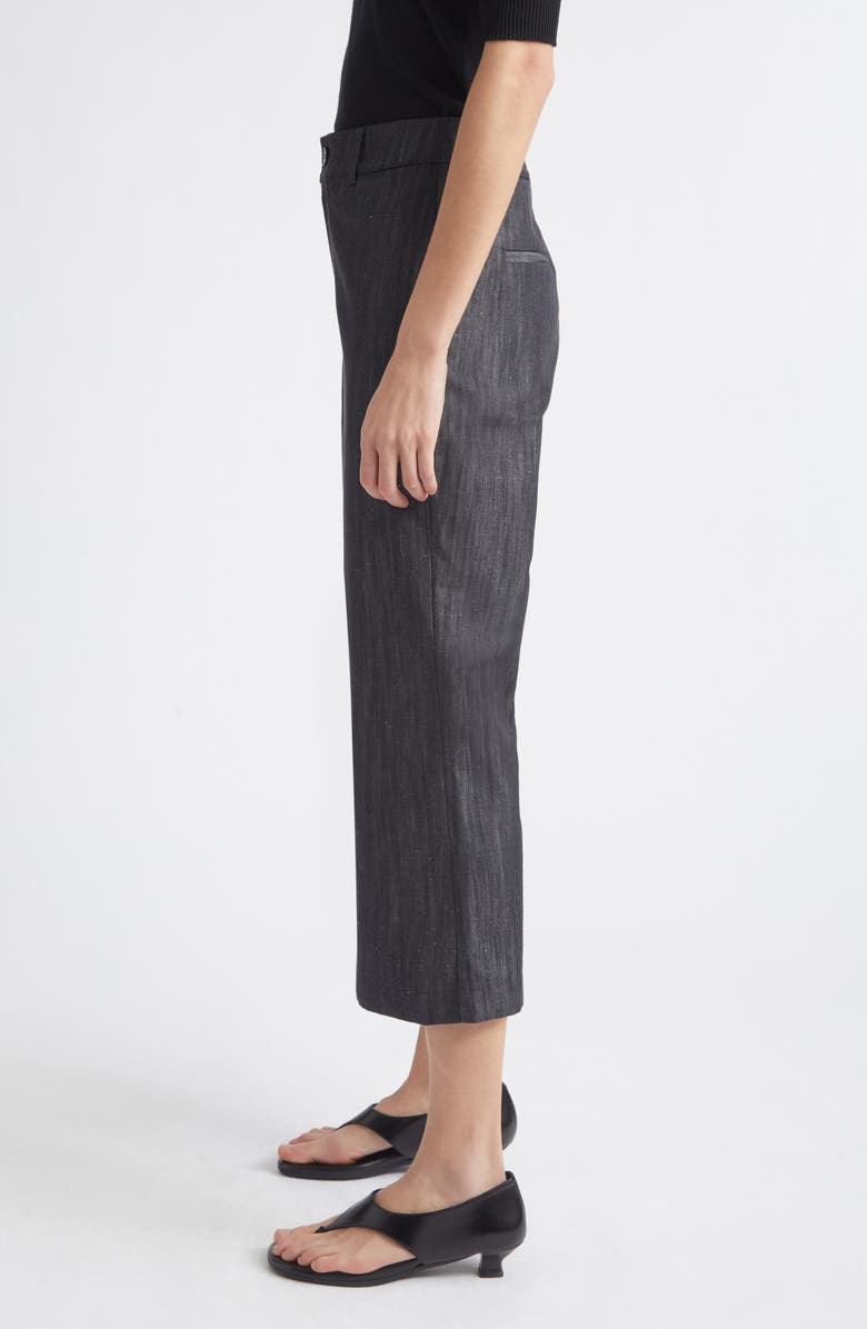 Paloma Wool Sibily Organic Cotton & Linen Denim Kick Flare Capri Pants, Alternate, color, 209 - Grey