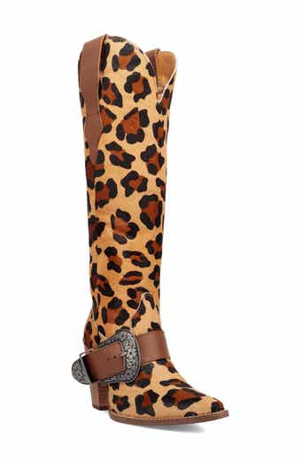 Spur Crazy Genuine Calf Hair Over the Knee Boot