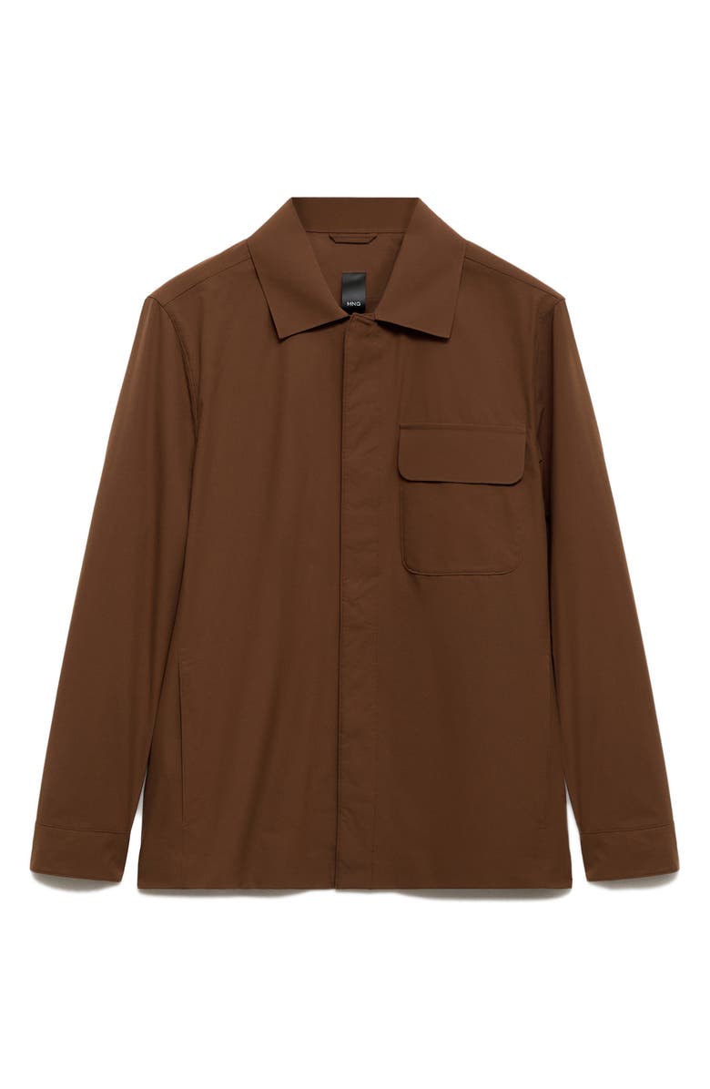 MANGO Water Repellent Shirt Jacket, Alternate, color,