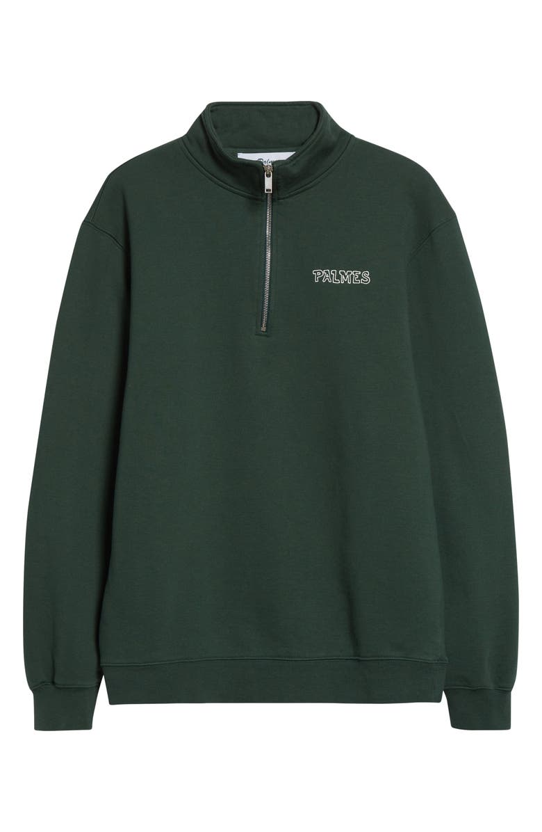 PALMES Remember Quarter Zip Graphic Pullover, Alternate, color, Dark Green