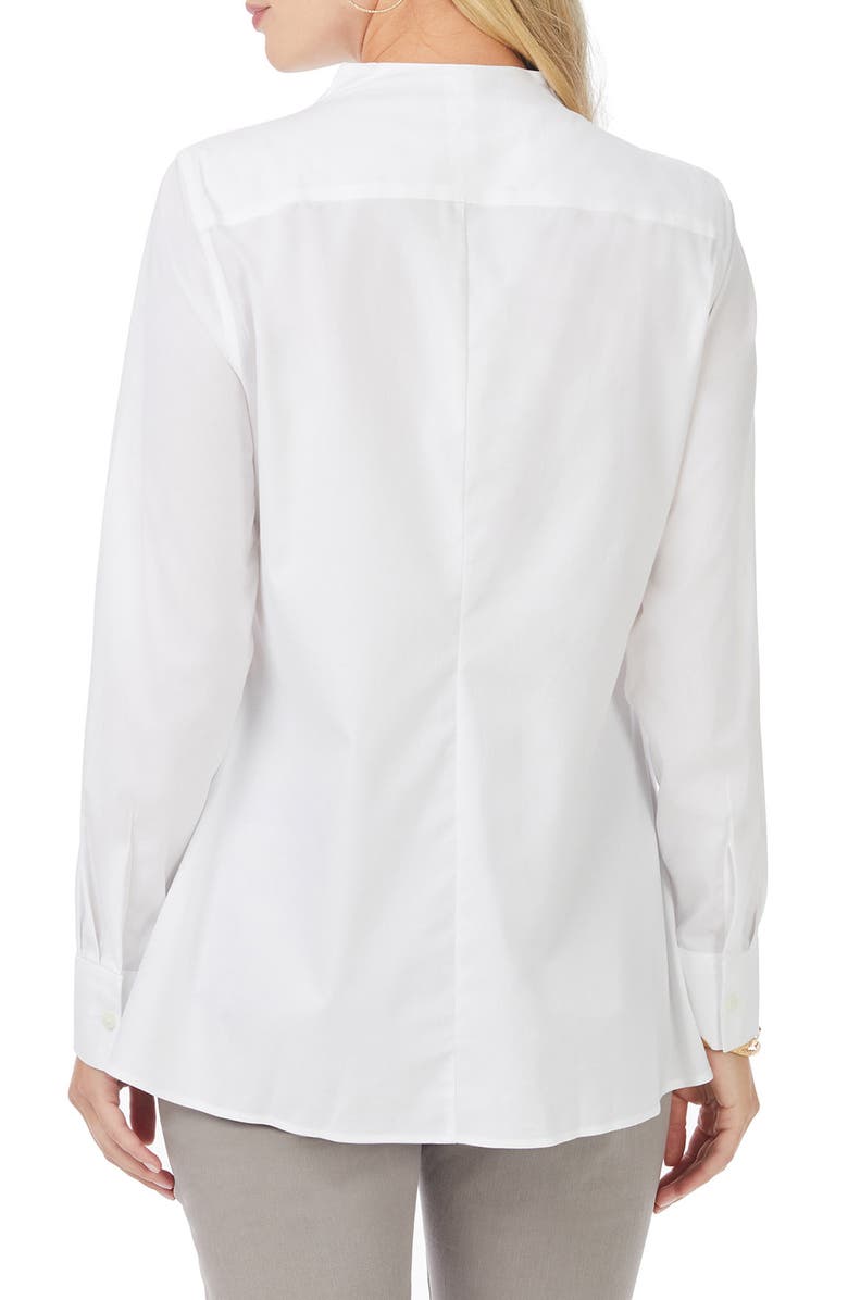 Foxcroft Alice Pleat Front V-Neck Blouse, Alternate, color, 