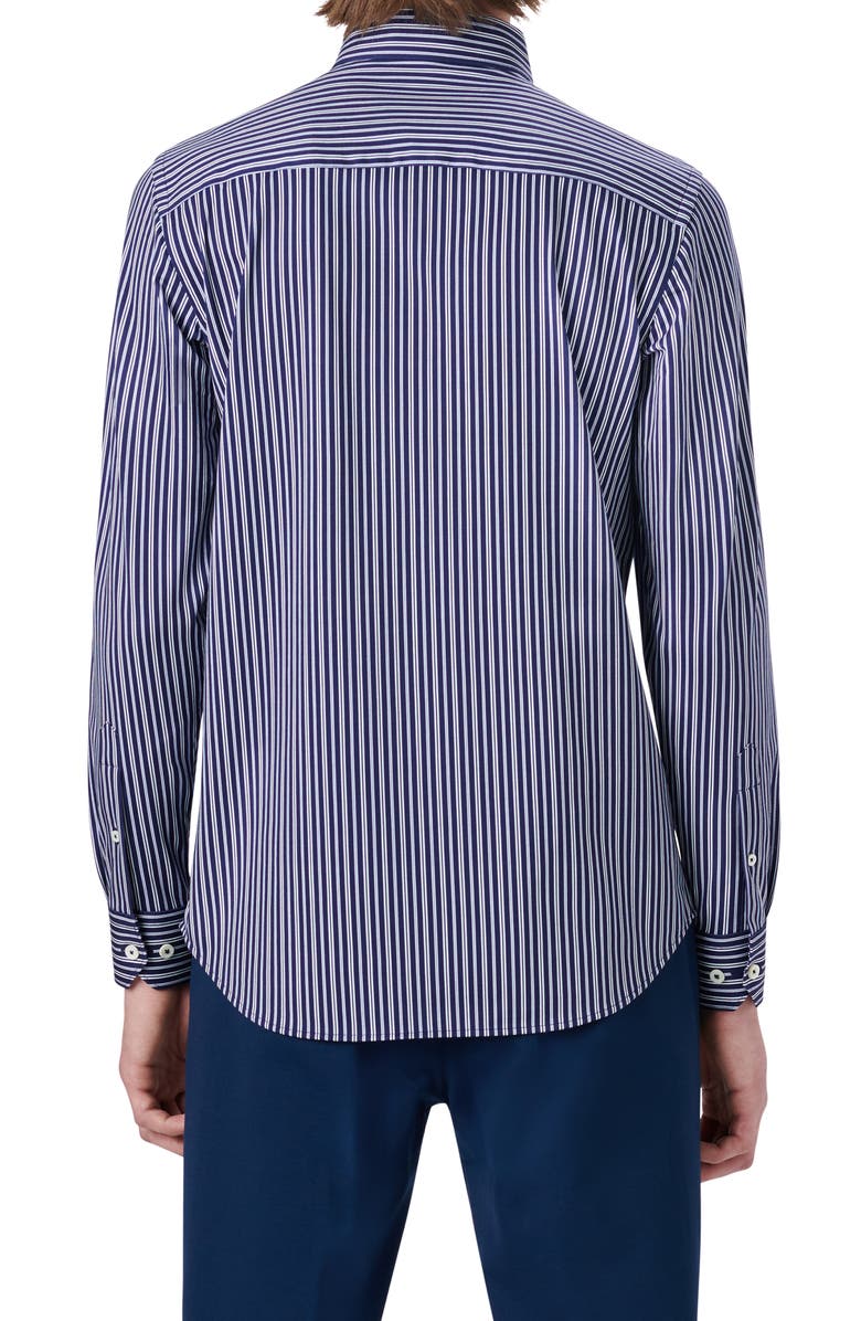 Bugatchi OoohCotton<sup>®</sup> Stripe Button-Up Shirt, Alternate, color, 