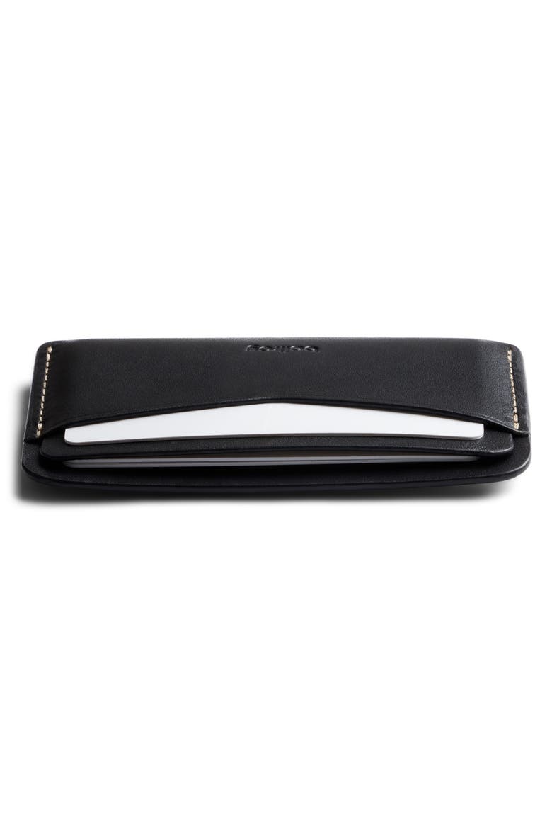 Leather RFID Card Case, Alternate, color, BLACK