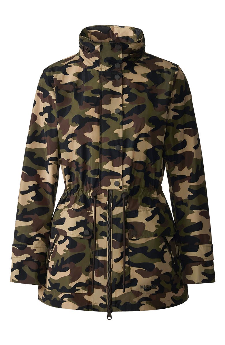 Mackage Keryn Hooded Rain Jacket, Alternate, color, Camouflage Print