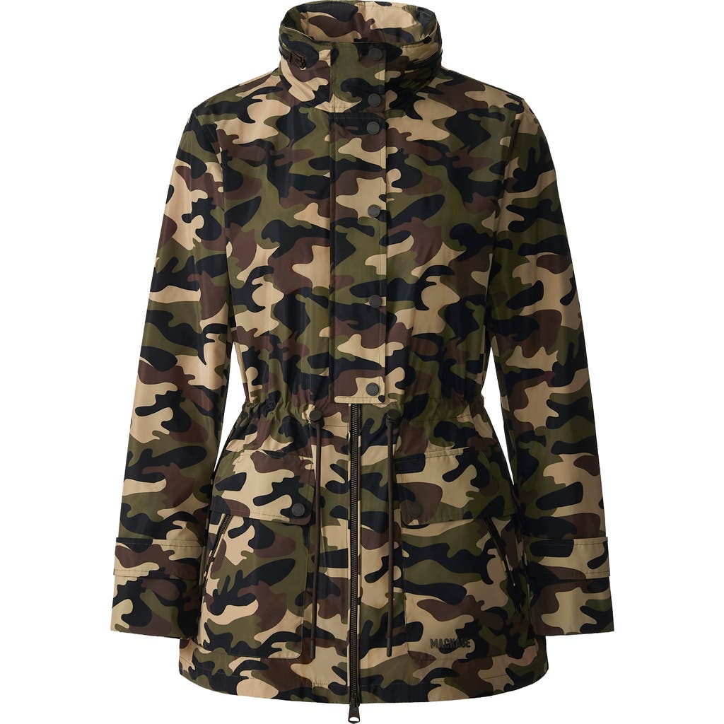 Mackage Keryn Hooded Rain Jacket In Animal Print