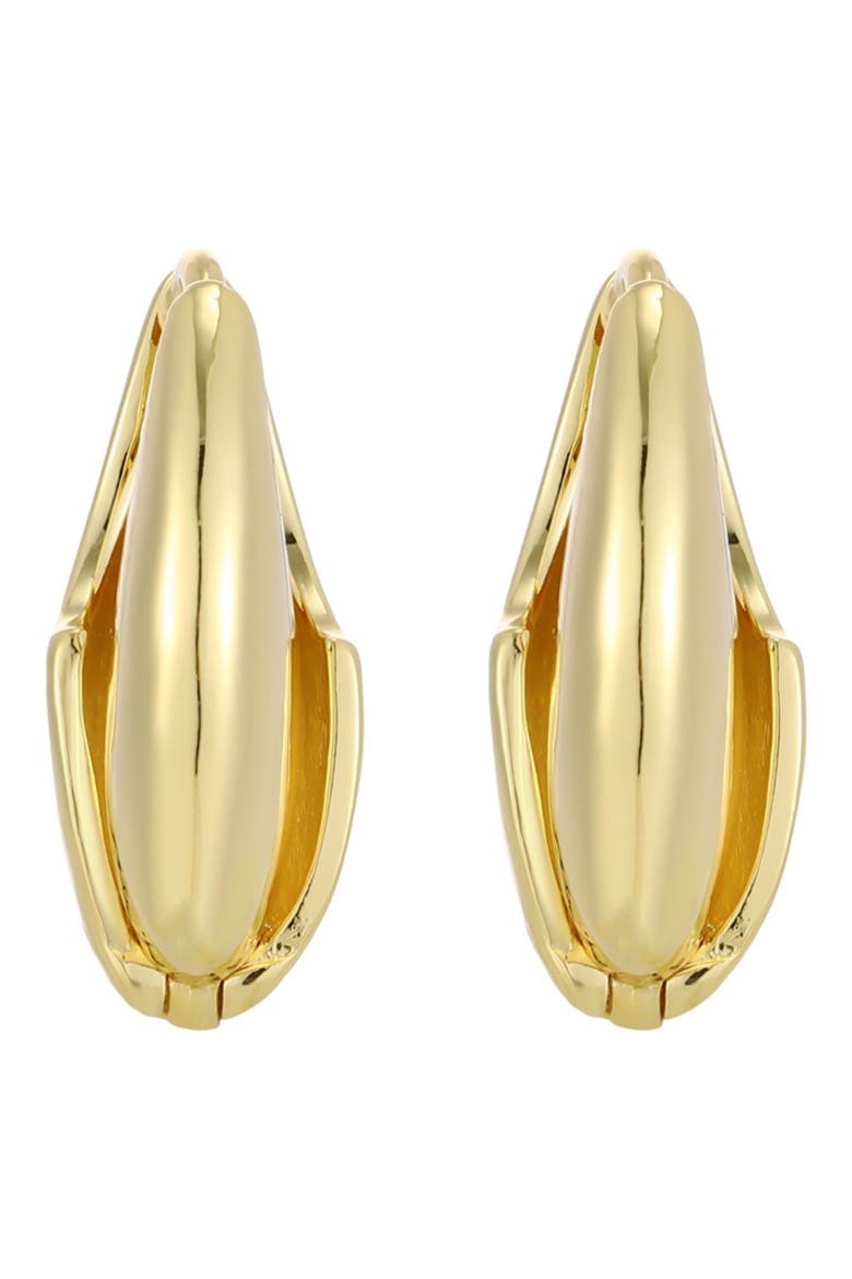 Louvre 14k Gold Plated Hoop Earrings, Alternate, color, GOLD