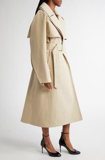 Alaïa Split Sleeve Belted Trench Coat | Nordstrom