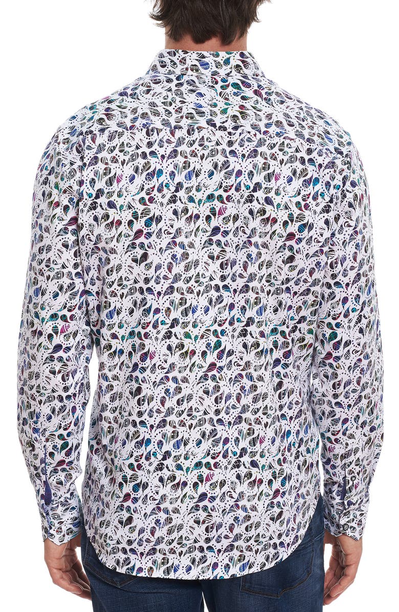 Robert Graham Spell Bound Paisley Stretch Button-Up Shirt, Alternate, color, 