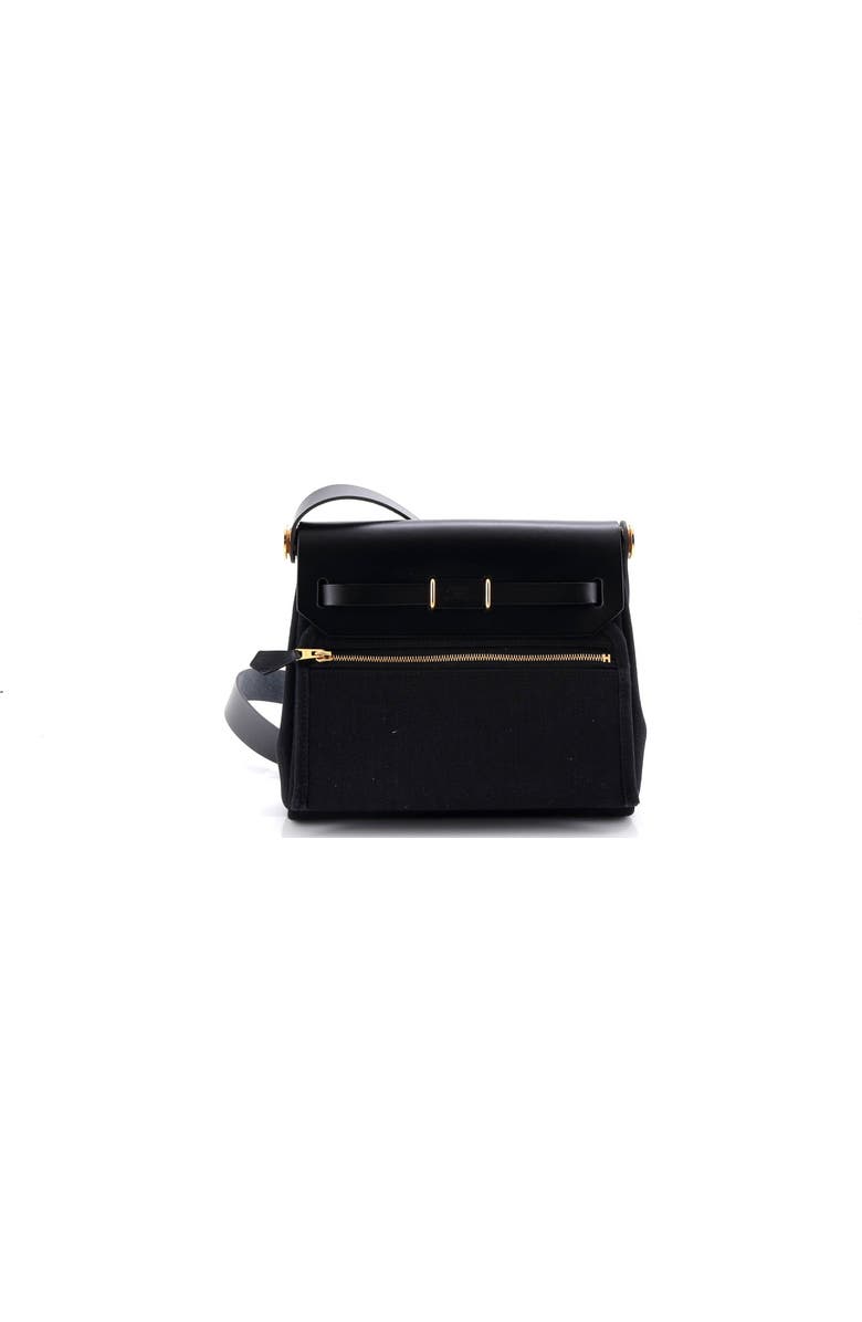 Pre-Owned Hermes Herbag Zip Toile and Leather 20, Alternate, color, Noir