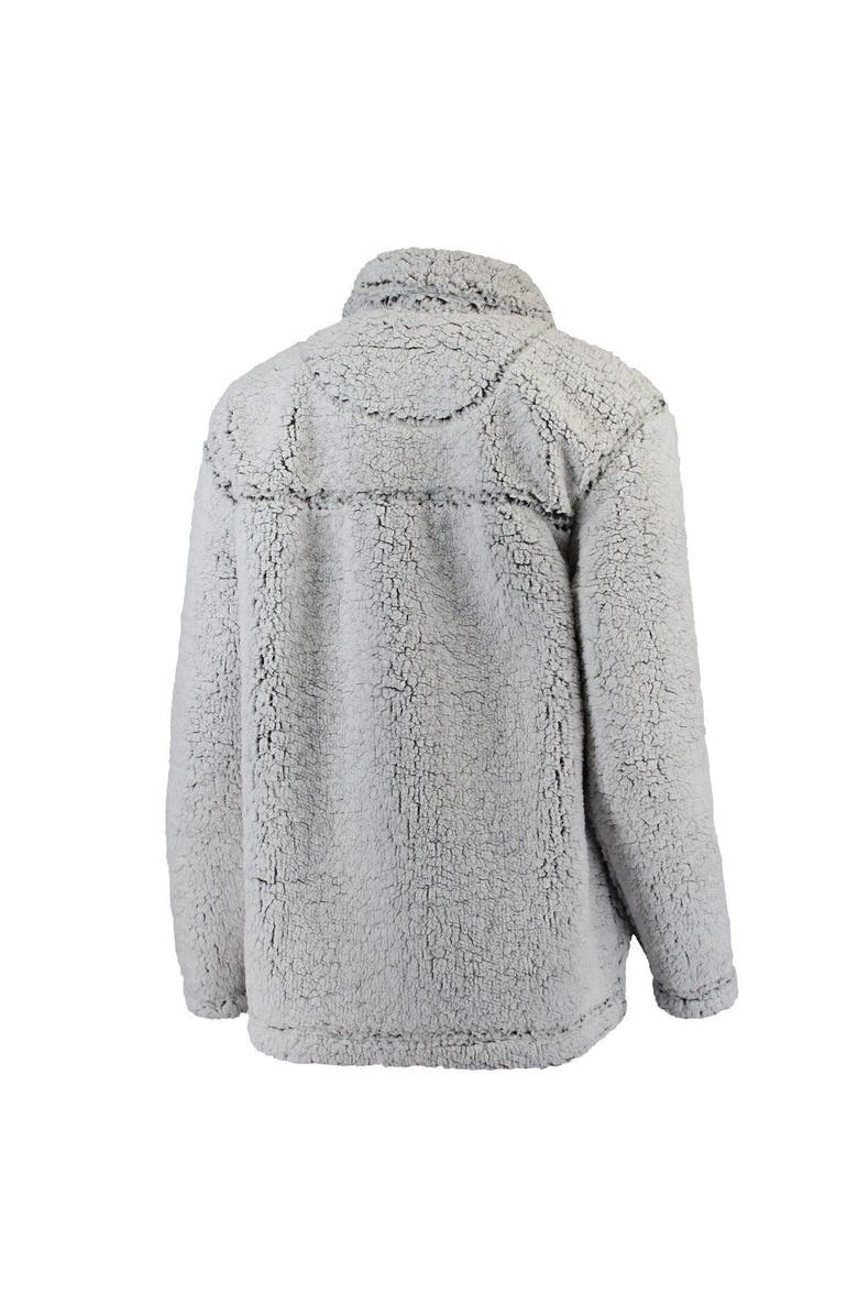 BOXERCRAFT Women's Gray Seton Hall Pirates Sherpa Super-Soft Quarter-Zip Pullover Jacket, Alternate, color, 