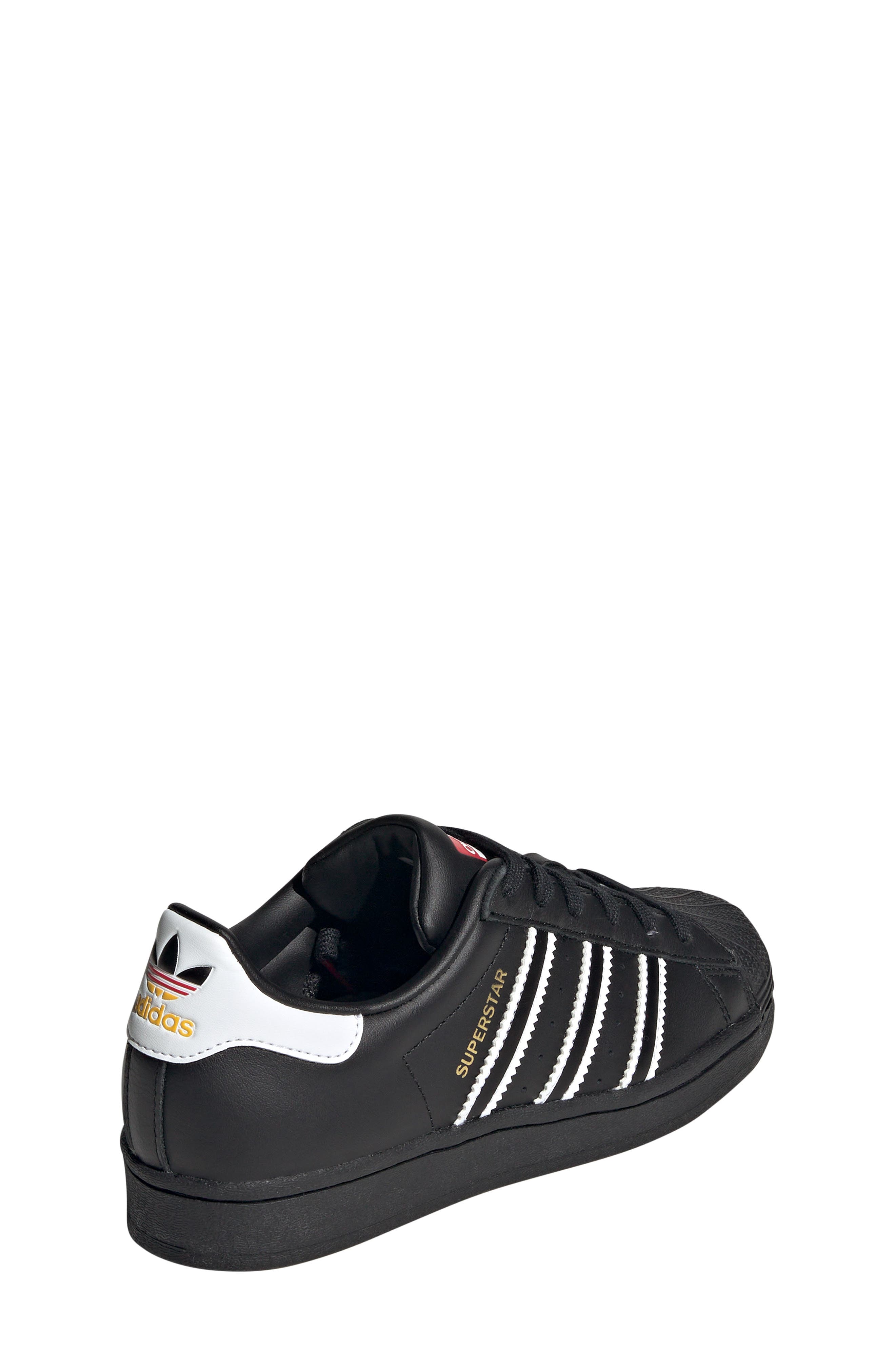 adidas Kids' Superstar Low Top Sneaker, Alternate, color, Core Black