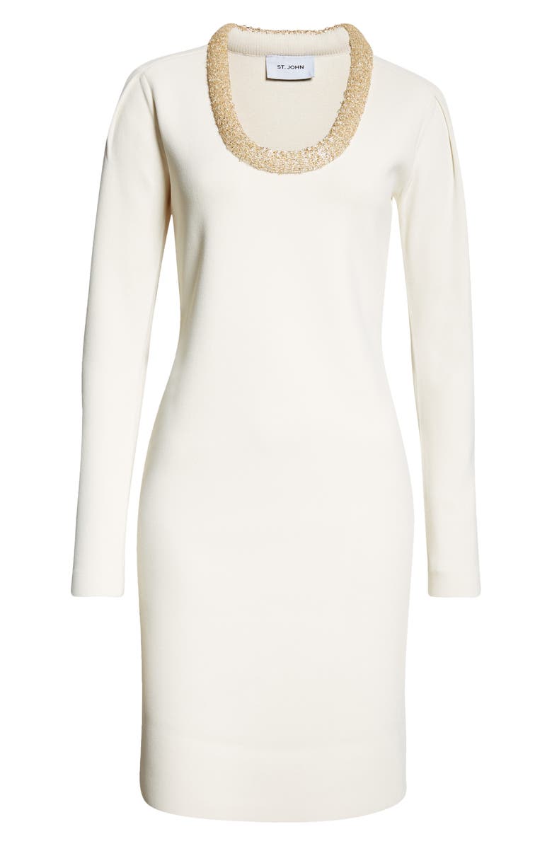 ST. JOHN Roll Neck Long Sleeve Sweater Dress, Alternate, color, 