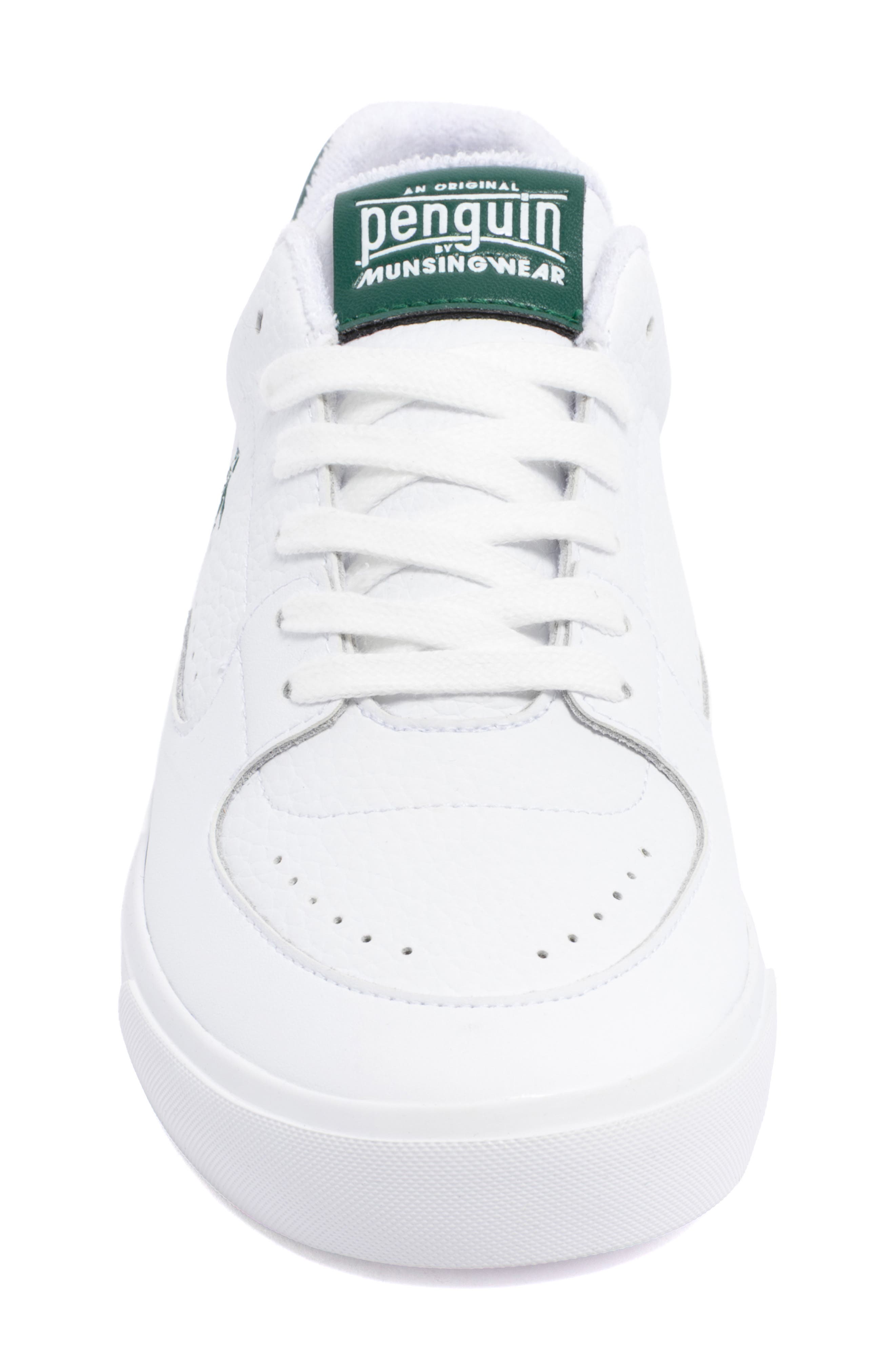 Original Penguin <p>Hadrik Leather Sneaker (Men)</p>, Alternate, color, White/ Sage