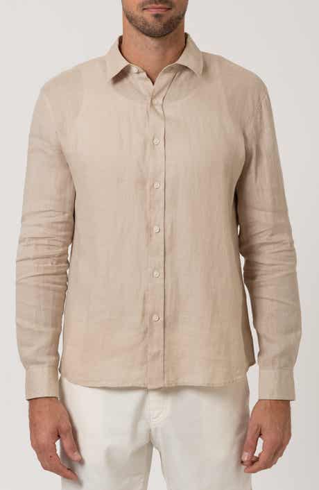 Mavi Jeans Long Sleeve Linen Button-Up Shirt